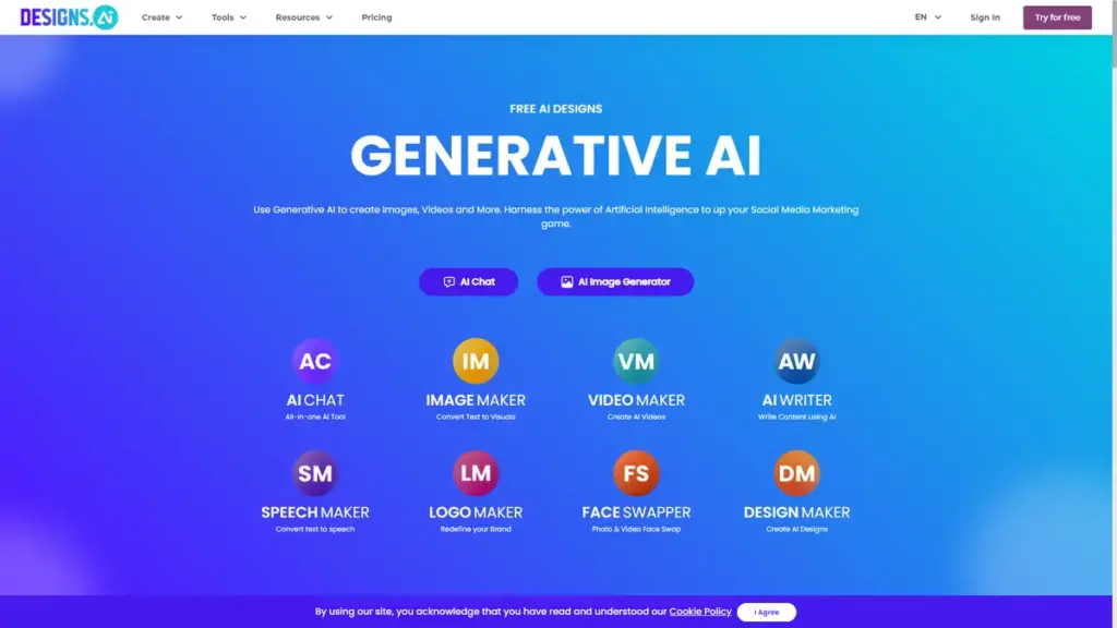 Hero Image of Designs.ai