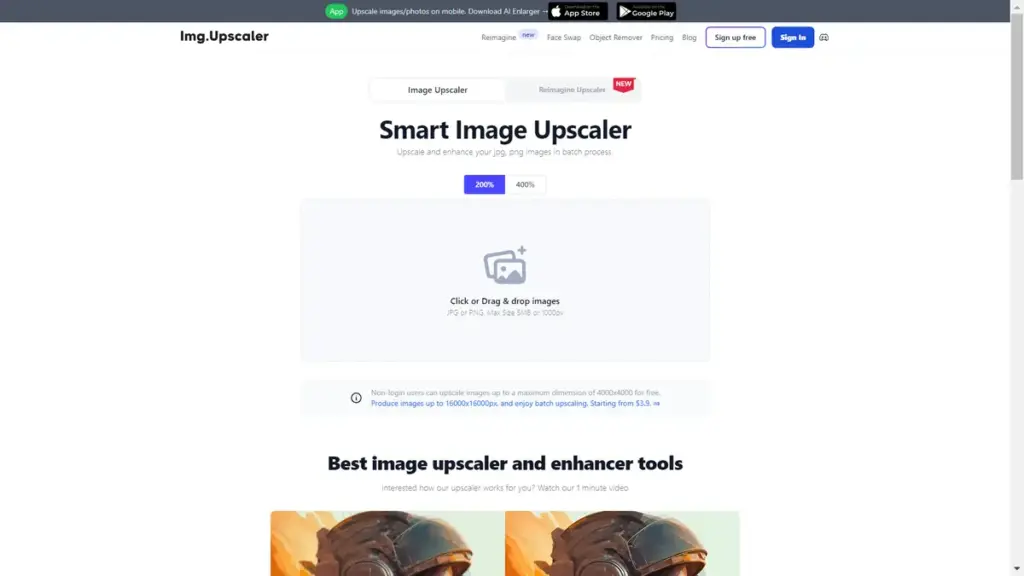 Hero Image of ImgUpscaler