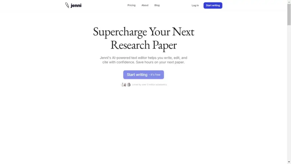 Hero Image of Supercharge Your Writing with Jenni AI