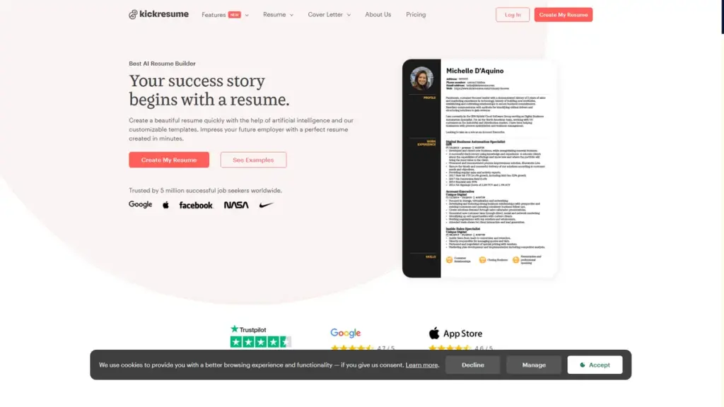Hero Image of Kickresume