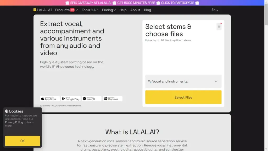 Hero Image of LALAL.AI