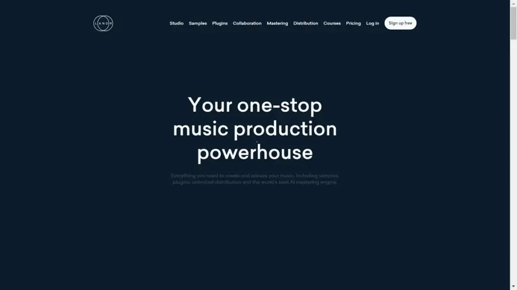 Hero Image of LANDR: Creative Tools for Musicians
