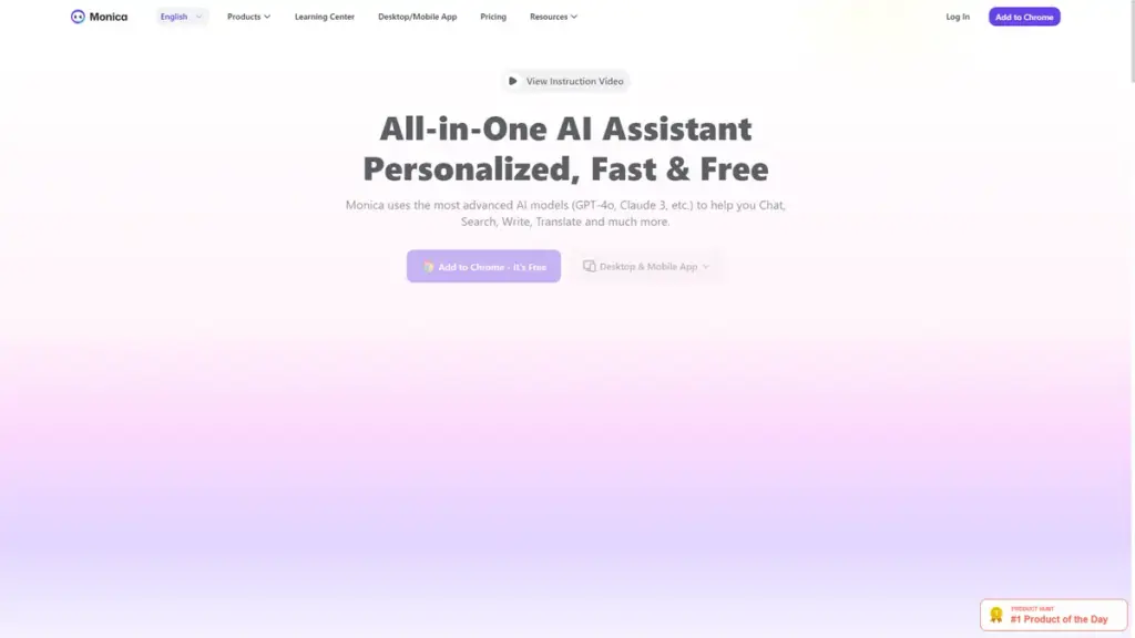 Hero Image of Monica - Your ChatGPT AI Assistant Chrome Extension