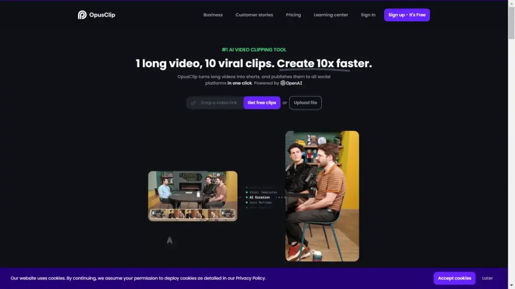 Hero Image of Opus Clip