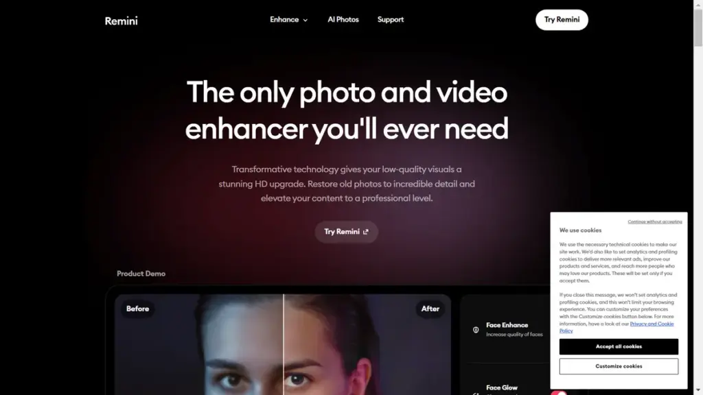 Hero Image of Remini - AI Photo Enhancer