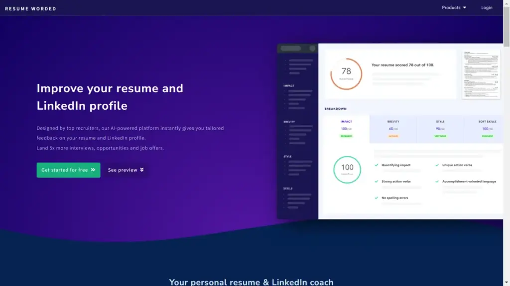 Hero Image of Resume Worded