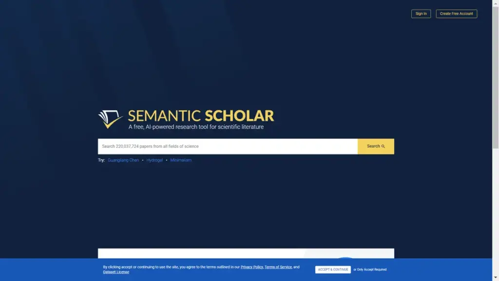 Hero Image of Semantic Scholar